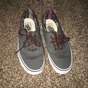 Grey Vans with Leather Details (never worn)